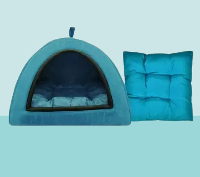 Relexpet Cats Kittens Pet Hut House in Soft Velvet, Puppies and Small Dog Bed M Pet Bed(Pink)