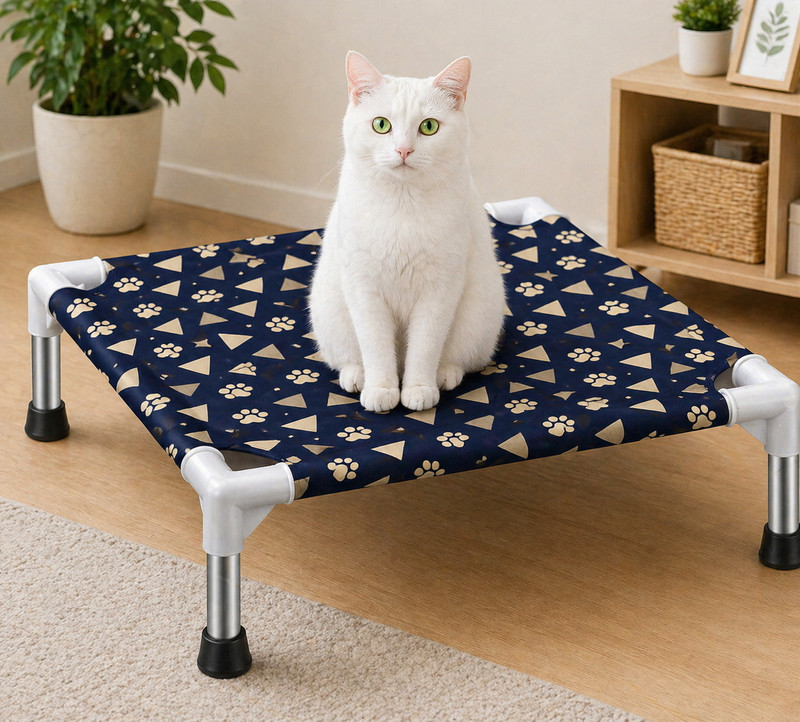 Flipkart Perfect Homes Studio ZEX-SS-FOLD-ELV-60X70-20-NV M Pet Bed(Navi Blue)