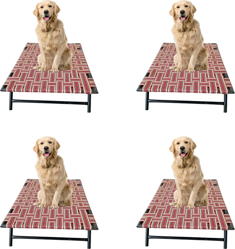 TakshaDecors Elevated Dog Bed Foldable Size: Large L Pet Bed(Multicolor)