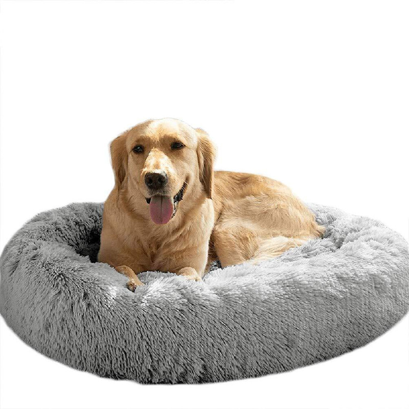 Fluffy Fluffys Luxurious Deluxe Soft Fabric Dog Bed Washable Sofa Round Cushion S Pet Bed(Fluffys)