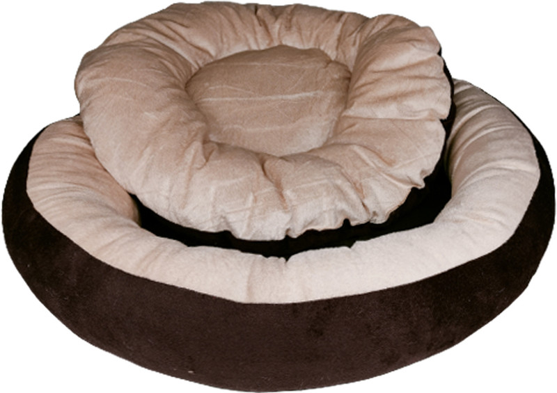 TRANDING STYLISH Luxury Fancy Rounded Beds, Sofas & Chairs For Dog XXL Pet Bed(Brown & Cream)
