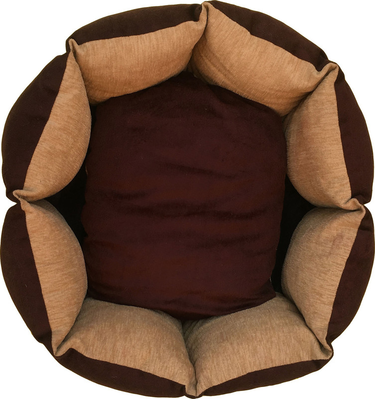 Slatters Be Royal Store PremiumQuality Velvet Luxury Washable DOG Sofa For All Season Sleeping CatPuppy 4XL Pet Bed(Beige, Brown)