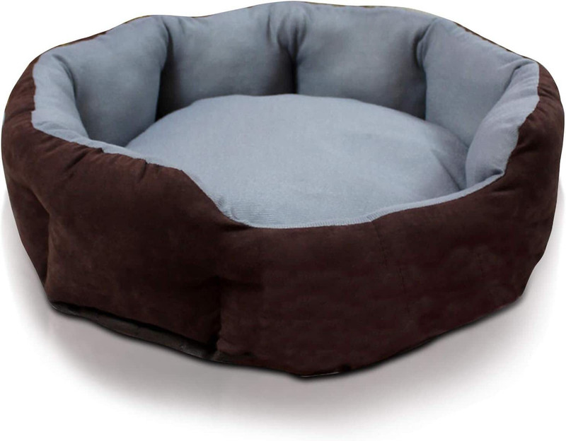 petlux Super Soft Reversible Bed for Cats/Dog Round Cat & Pet Comfortable Bed Pet Bed. XL Pet Bed(Grey)