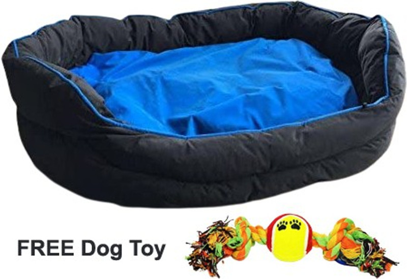 Heaven Luxurious PremiumQuality Reversible UltraSoft Ethnic Designer Velvet Sofa Dog Bed & Cat 4XL Pet Bed(Black)