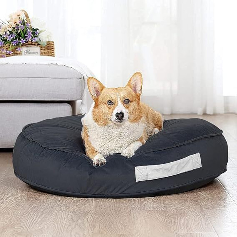 Guru Soft Cozy Cushion Bed, Removable Cushion, Comfortable, Grey, M, LWH, 70x70x20 M Pet Bed(Grey)