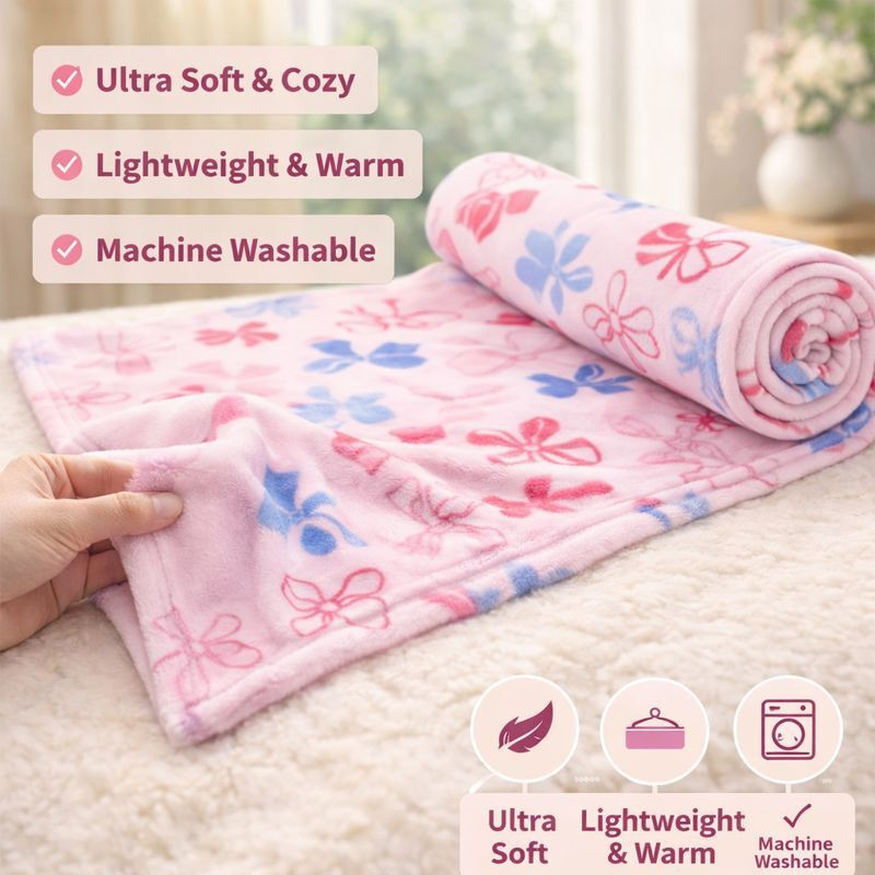 PAWPOURRI Large Premium Soft Fleece Pet Blanket for Dogs & Cats – Warm, Cozy & Washable Dog, Cat Blanket(Cotton)