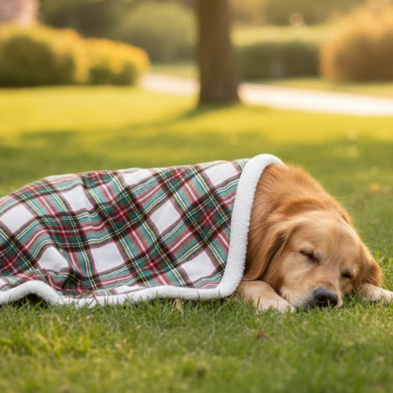PAWPOURRI Soft Fleece Dog Blanket – Warm & Cozy Pet Throw for All Seasons Dog, Cat Blanket(Polyester)