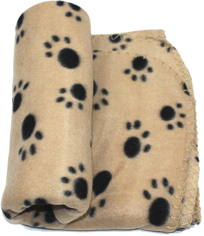 BOLT Pet Dog's Warm Fleece Paw Print Pattern Soft Bed Mat Blanket Cat, Dog Blanket(Wool)
