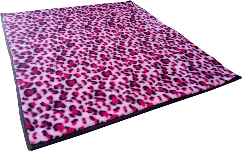 Ayra pet care Leopard-PNK Dog, Cat Blanket(Polyester, Wool, Microfiber)
