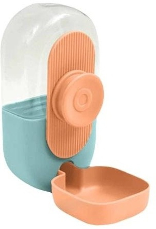 Onprix Automatic Water Dispenser for Small Pets, Gravity Auto Feeding Bowl Set for Dogs Plastic Pet Bottle(800 ml Orange)