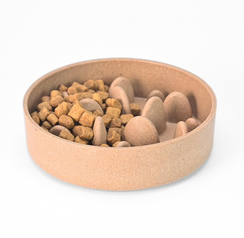 Eha Slow Feeder Pet Bowls For Dogs | Made From Rice Husk and Bamboo Fibers | Biocomposite Pet Bowl(800 ml Blue)