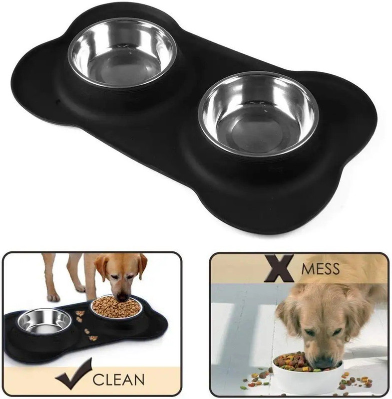 Zest Silicone Pet Bowl(200 ml Black)
