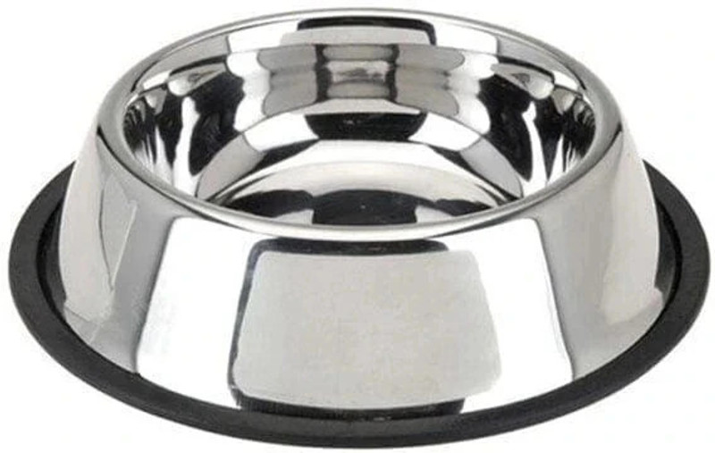 Furever Friends Dog & Cat ( Set of 2 ) Stainless Steel Pet Bowl(700 ml Silver)