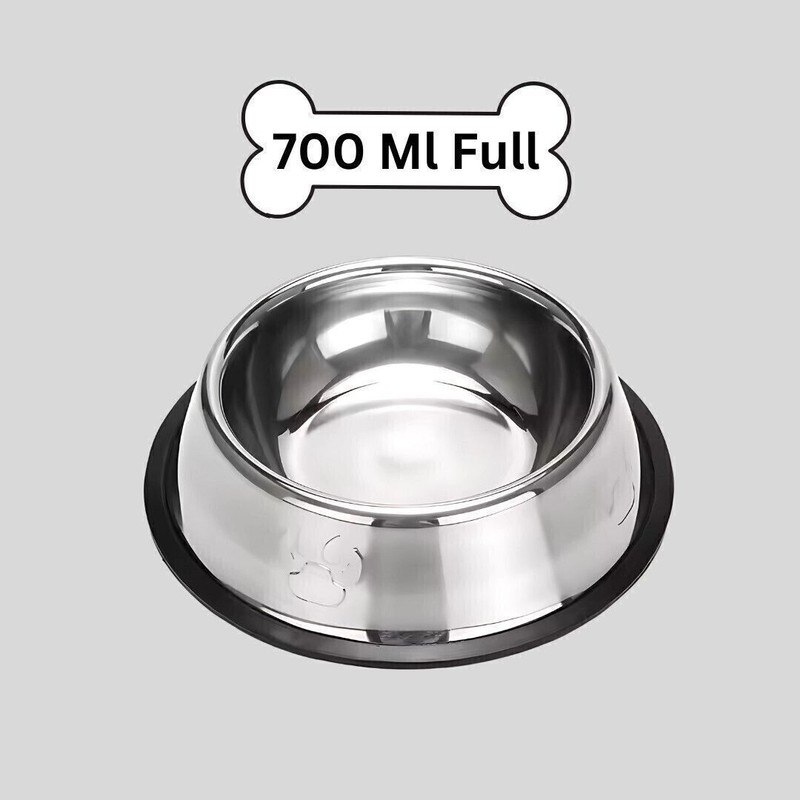 Infinite Paradise Stainless Steel Pet Bowl(710 ml Purple)