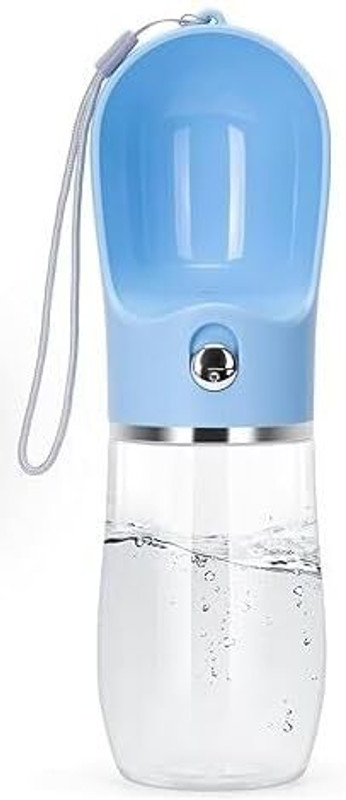 PetFur Dog Water Bottle, BPA-Free Puppy Water Bottle for Outdoor Walking,Plastic (500m) Plastic Pet Bottle(500 ml Blue)