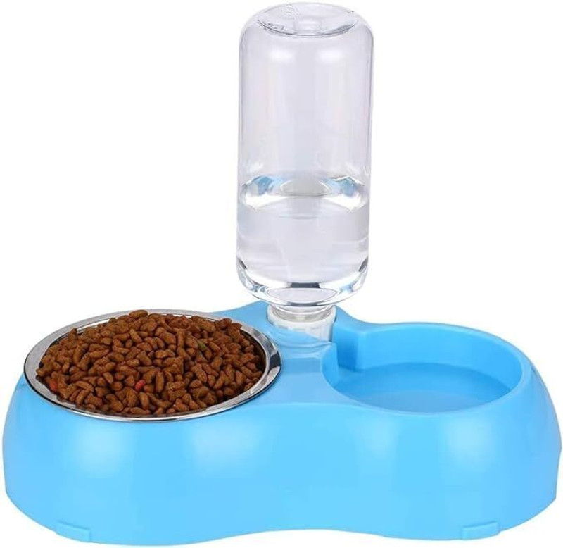 HOMETIC Plastic Pet Bowl & Bottle(20 ml Multicolor)