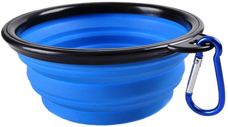 sukhdham Foldable Silicone Pet Bowl Silicone Pet Bowl(350 ml Multicolor)
