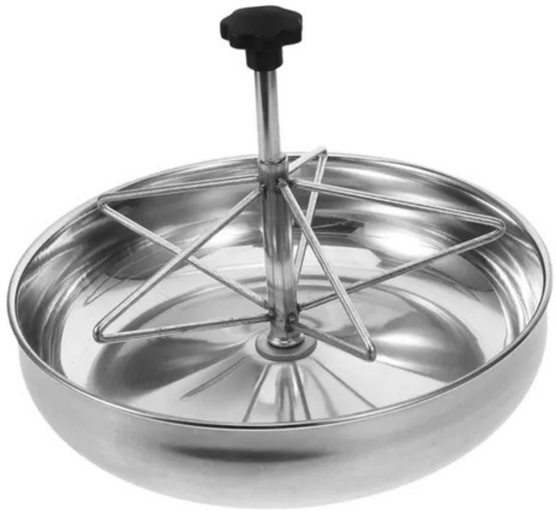 Safure Piglet Feeding Bowl & Trough with 5-Slot 32cm Ground Bird Feeder(Silver)