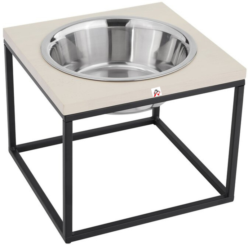 sabri shopee Large Pets Feeder Stand with Single Stainless Steel Bowl with Fixed Iron Height Iron Pet Bowl(1500 ml Multicolor)