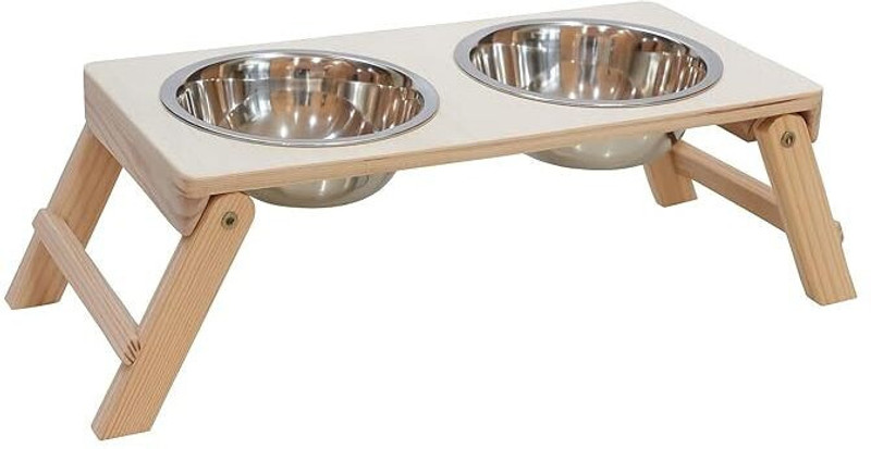 Homecute Wooden Pet Bowl(1 L Beige)