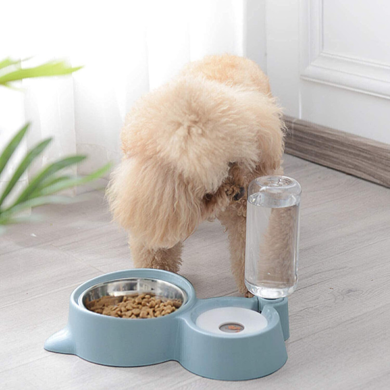 Maharaj Mall Plastic Pet Bowl & Bottle(250 ml Grey)