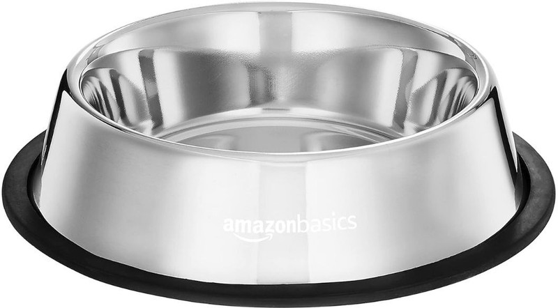 BSHOP Dog & Cat Feed Steel Pet Bowl(700 ml Silver)