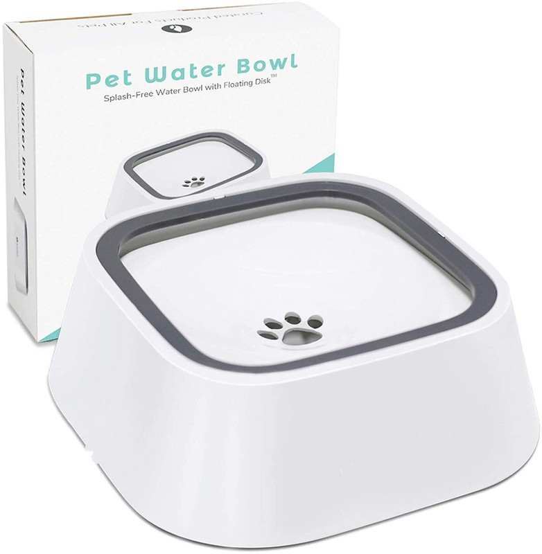 MOSHTU 1.5 Liters Pet Bowl Dog Bowl Pet Water Bowl Splash Proof Anti Spill Slow Feeder Plastic Pet Bowl(1.5 L Multicolor)