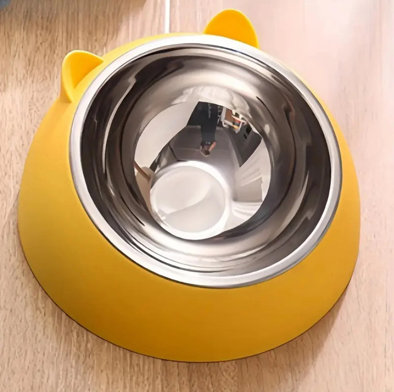 HomeFast Cat Bowls Cat Feeding & Watering Supplies for Cats Raised Cat Feeding Bowl Plastic Pet Bowl(200 ml Multicolor)