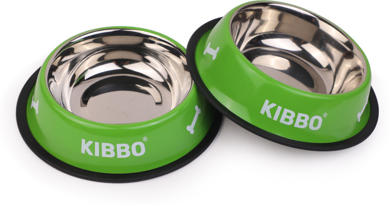 KIBBO Stainless Steel Pet Bowl(750 ml Green)