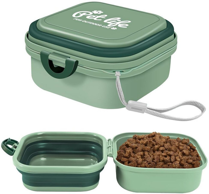 HASTHIP Plastic Pet Bowl(800 ml Green)