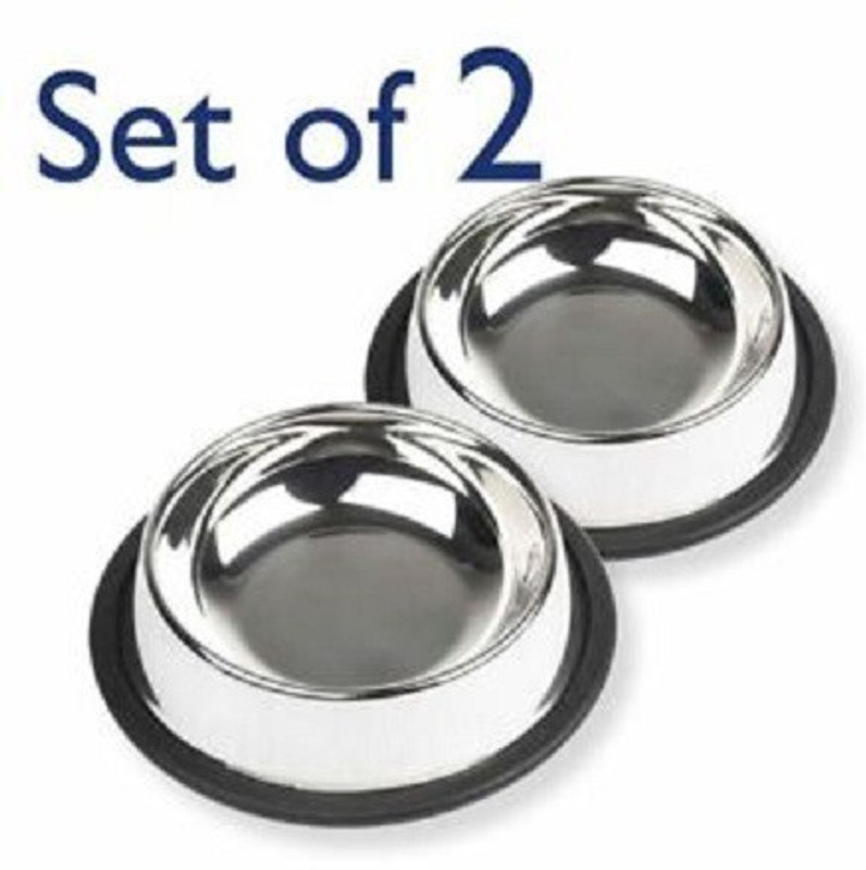 Furever Friends Round Steel Pet Bowl (400ml),Dog/Cat Feeder, Small Size Pet Bowl, Highly Durable Stainless Steel Pet Bowl(400 ml Silver)