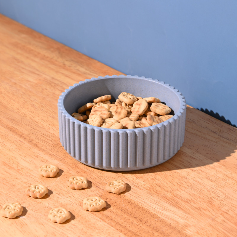 Eha Earth Friendly Ecocog Dog Food Bowl | Made with Rice Husk Biocomposites Biocomposite Pet Bowl(750 ml Light Blue)