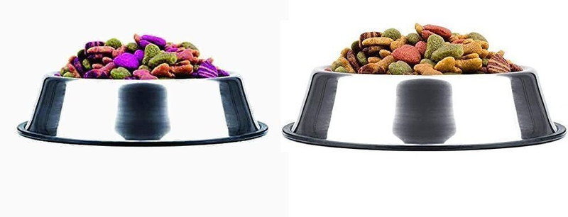 Nitishree Stainless Steel Dog & Cat BoPBs Medium|Set of 1(200ml)_AQ65 Silver Plated, Stainless Steel Pet Bowl(200 ml Silver, Steel)