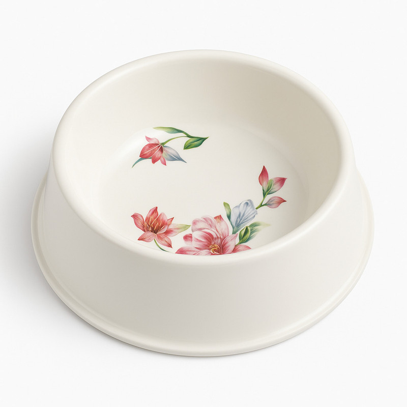 Petsecrets Plastic Pet Bowl(1600 ml White)
