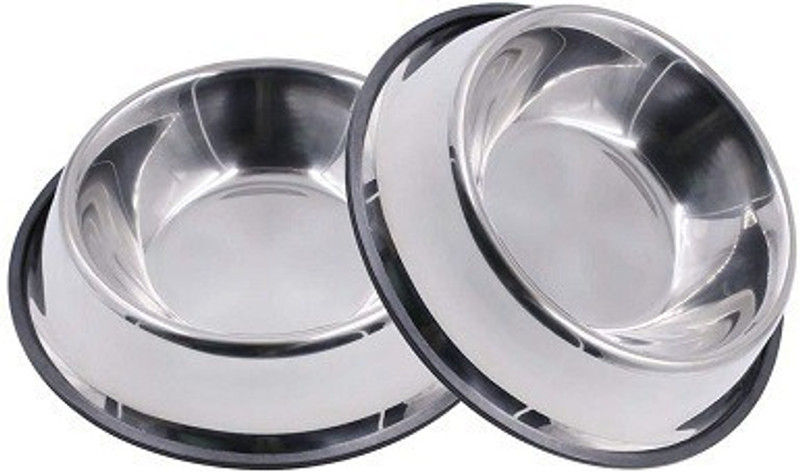 Furever Friends Mini Stainless Steel Pet Bowl(200 ml Silver)