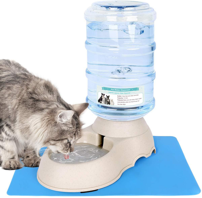 NESTIC Plastic Pet Bowl & Bottle(3.75 L Beige)