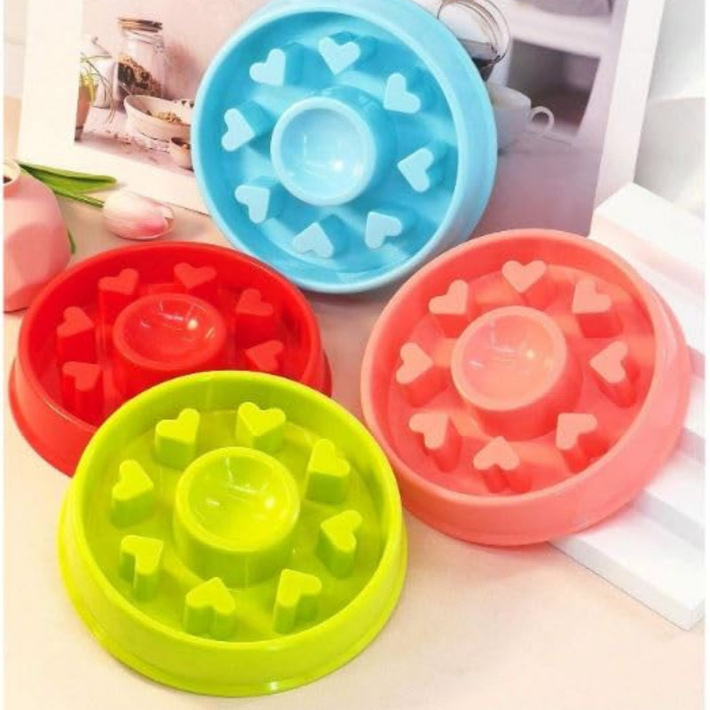 PSK PET MART 1 pcs 2 cup holding capacity of wet and dry food for dog Silicone Pet Bowl(250 ml Multicolor)