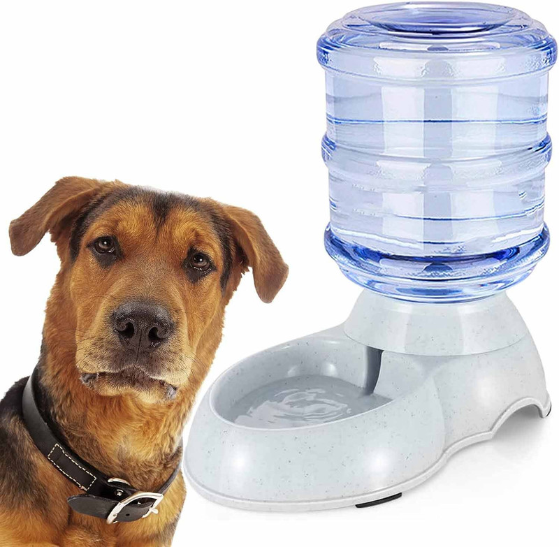 HomeFast Plastic Pet Bowl & Bottle(3.8 L Grey)