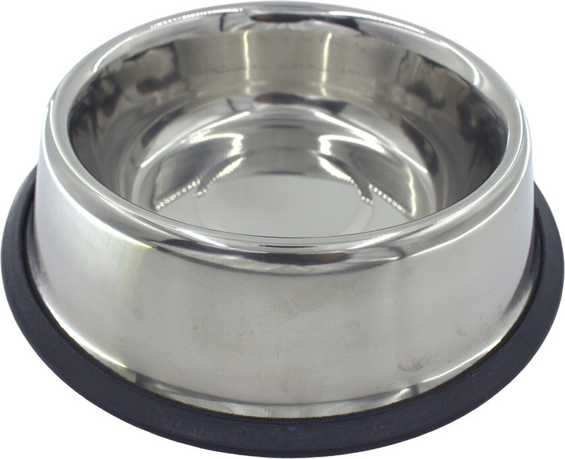 SHOPET FEEDINGS.S. BOWLS Plain Small Stainless Steel Dog Bowl, Cat Bowl Stainless Steel Pet Bowl(200 ml Silver)