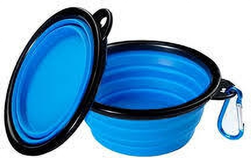 rahul Silicone Pet Bowl(250 ml Blue, Pink)
