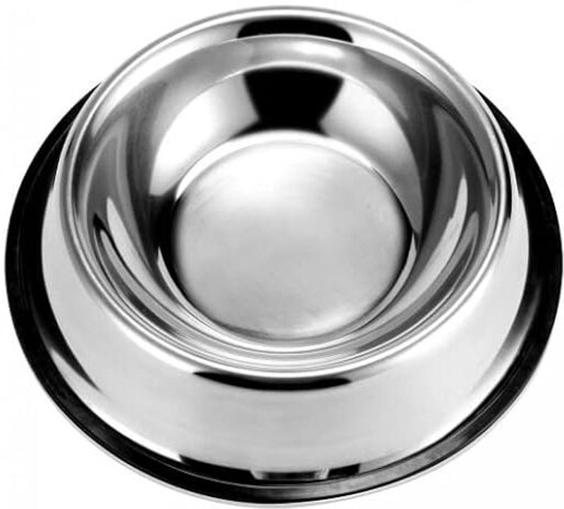 techno tronics Perfect Dish Pets Feeder Bowl Water Bowl Perfect Choice Dog Puppy Cat Kitten, Steel Pet Bowl(810 ml Steel)
