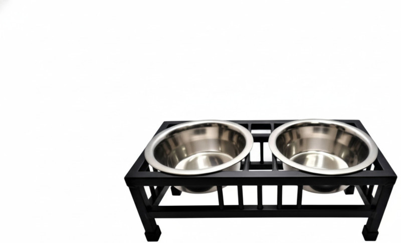 evergreenpethub Evergreen Pet Hub Dog feeder Bone Style With 2 X 400 ML Bowls Pet Bowl Mat