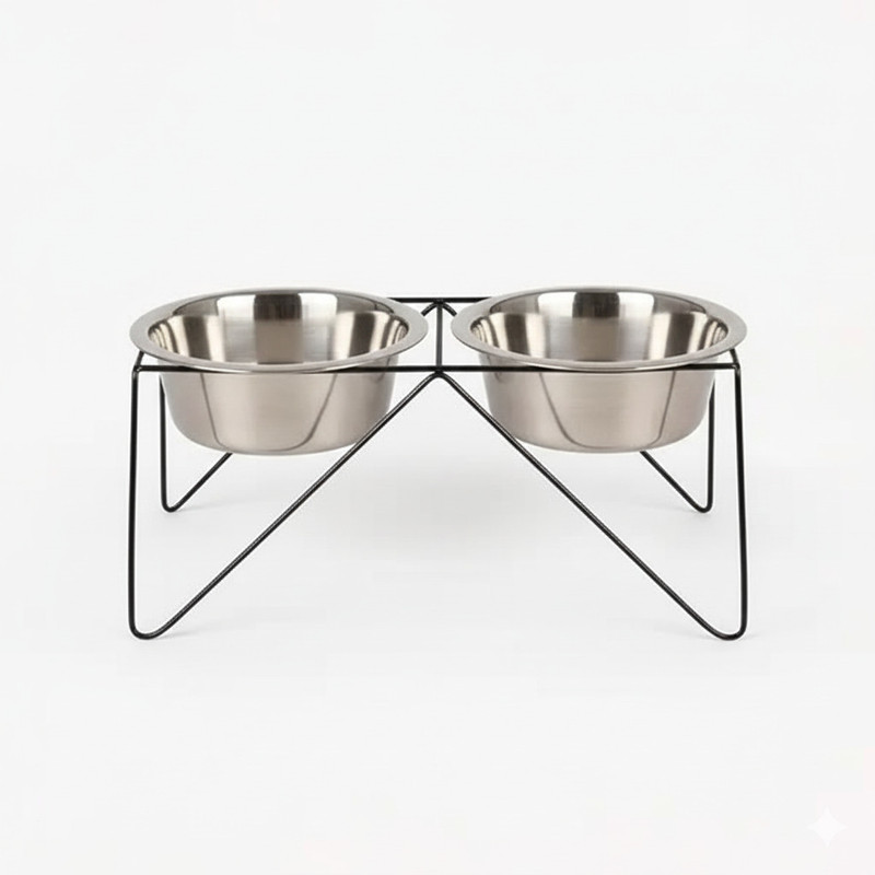 evergreenpethub Evergreen Pet Hub Dog Double diner with 1600ml ( BOWLS) Pet Bowl Mat