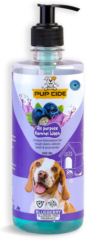 PUP CIDE All Purpose Blueberry Allergen Free Fragrence Kennel wash / Pet Cage Cleaner(500 ml)
