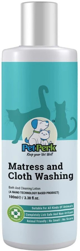 PET PERK Mattress and Cloth Washing Solution Based Formulation Suitable for Cats Pet Cage Cleaner(100 ml)