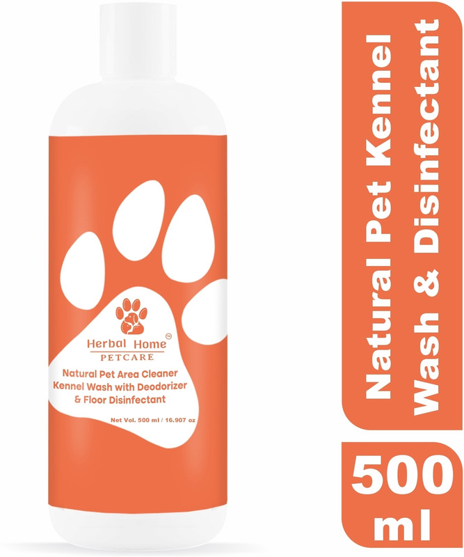 Herbal Home Natural Kennel Wash & Disinfectant - Eco-Friendly Cleaning Solution Pet Cage Cleaner(500 ml)