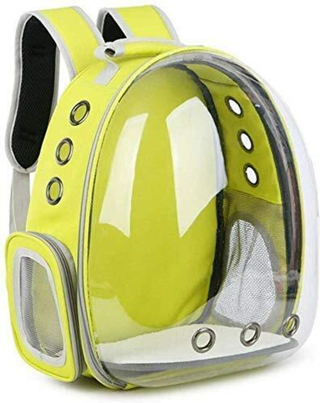 YYWOP 4U The Pets Company Transparent Capsule Breathable Airline-Approved YELLOW Airline Pet Carrier(Suitable For Cat, Dog, Mouse)