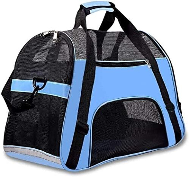 KRAPTICK Pet Shoulder Bag, Pet Backpack, Pet Carrier Bag, Pet Travel Portable Bag (Blue) Backpack Pet Carrier(Suitable For Dog, Cat)
