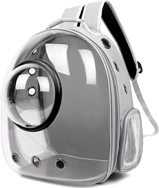 YYWOP 4U Space Capsule Bubble Cat Backpack Carrier GREY Backpack Pet Carrier(Suitable For Dog, Cat, Bird, Mouse)
