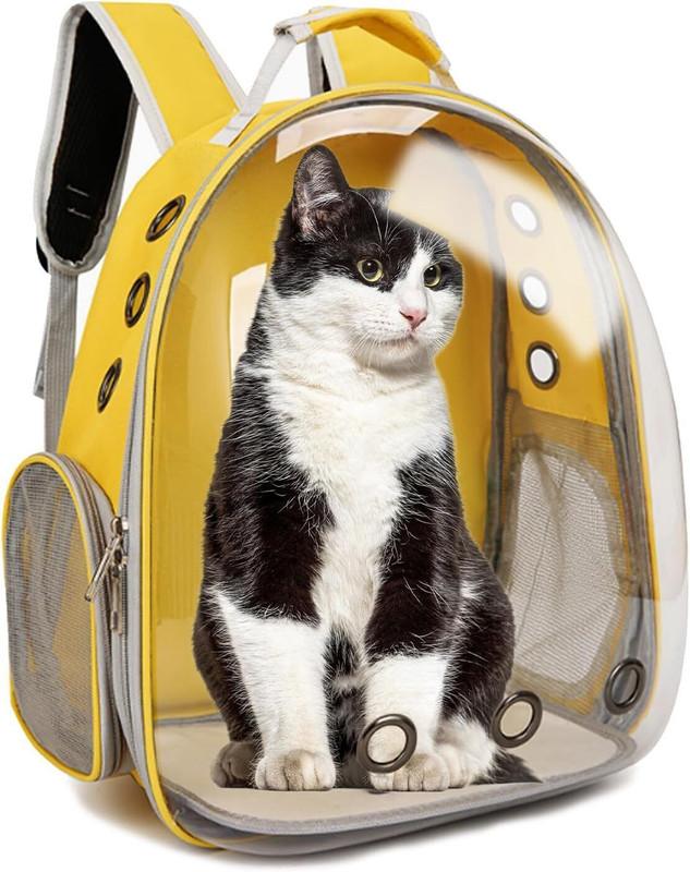 VAYINATO (Yellow) Pet Carrier Backpack for Travel, Hiking, Walking & Outdoor Use Yellow Backpack Pet Carrier(Suitable For Cat, Dog, Rabbit)
